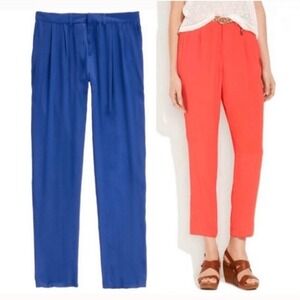 Madewell -151 NWT Broadway & Broome Blue Drapey Pleated Typeset Trouser‎ Pants 8